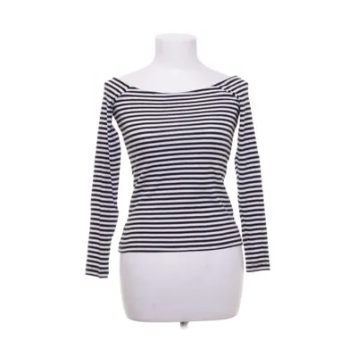 Långärmad t-shirt (Svart, Vit) från H&M Basic Bomull, Elastan