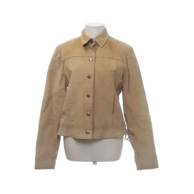 Läderjacka (Beige) från Isolina S Mocka
