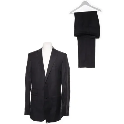 Suit (Black, Multicolored) from Milano Italy Viscose, Wool