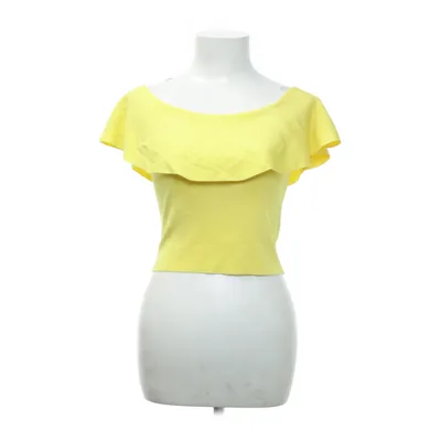 Crop top (Gul) från Zara Knit Viskos, Nylon