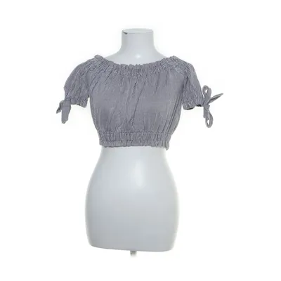 Crop top (Blauw, Wit) van H&M Trend Katoen