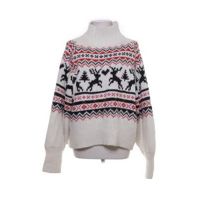 Turtleneck (Hvid, Flerfarvet) fra H&M Polyester, Akryl, Uld