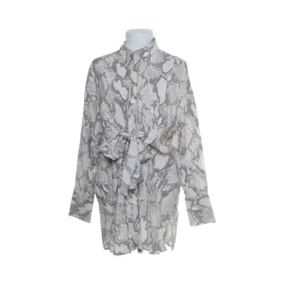 Shirt (Gray, Beige) from H&M Viscose, Polyamide