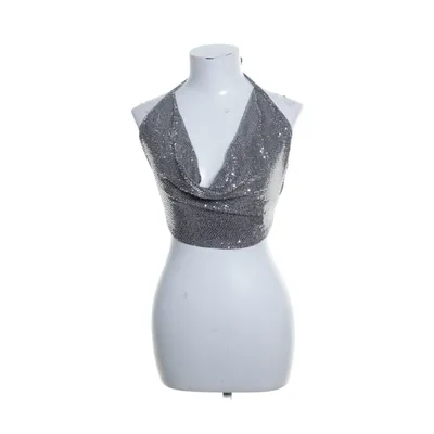 Halternecktopp (Silverfärgad) från NLY One Nylon, Polyester, Elastan