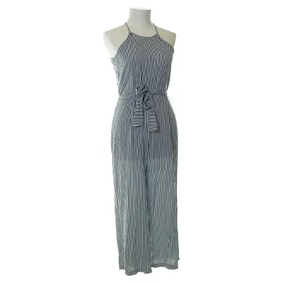 Byxdress (Blå, Vit) från Blue Sand Viskos