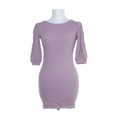 Jurk (Puff Half Sleeve Ribbed Mini Dress) van NA-KD Viscose, Elastaan