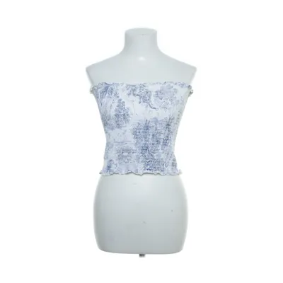 Tube top (Blue, White) from H&M Cotton, Elastane