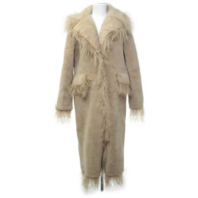 Pälskappa (Beige) från Saks Potts Ull, Skinn, Mocka