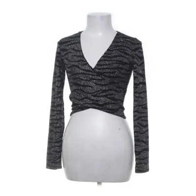 Crop top (Sort, Sølv) fra Divided by H&M Elastan, Metallfiber, Polyamid