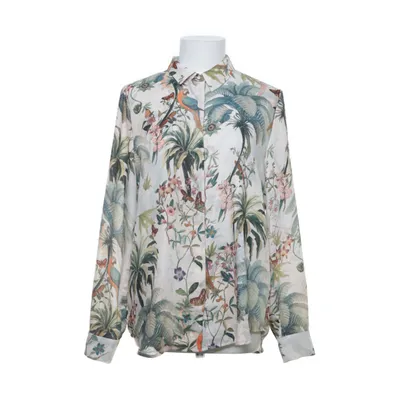 Blouse (Beige, Multicolored) from H&M Modern Classic Polyester