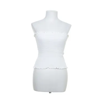 Top tube (Beige) de H&M Coton, Élasthane, Polyester