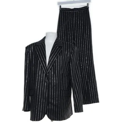 Suit (Black, Silver) from La Commune Magique Polyester, Elastane, Wool, Acetate