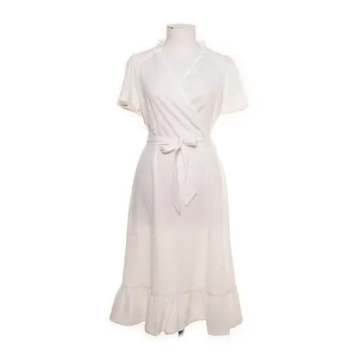 Jurk (Smocked Shoulder Belted Frill Dress) van NA-KD Polyester