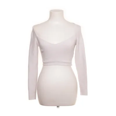 Collegetröja (Vit) från Dilvin Knit Polyester, Viskos