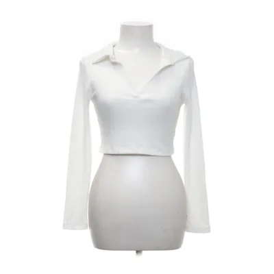 Crop top (White) from Lacati Elastane, Cotton