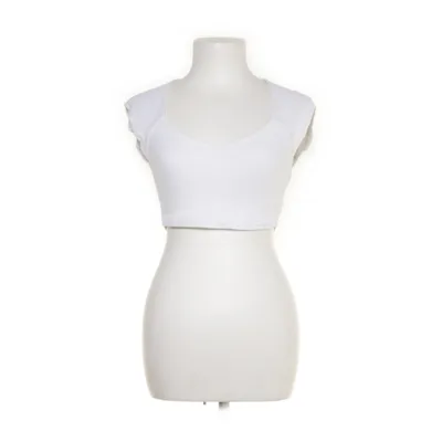 Crop top (Wit) van Zara Elastaan, Katoen, Wol