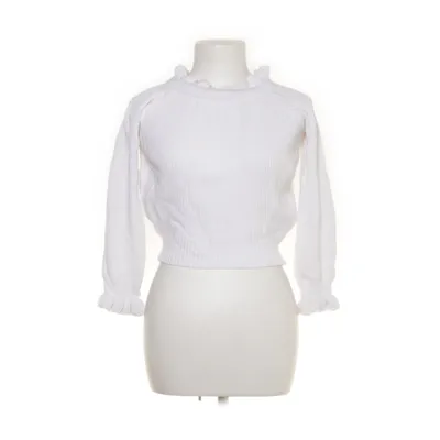 Trui (Ruffle Off Shoulder Knitted Sweater) van Pamela x NA-KD Acryl, Katoen