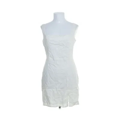 Jurk (Square Neck Linen Mini Dress) van NA-KD Linnen, Elastaan, Polyester, Viscose