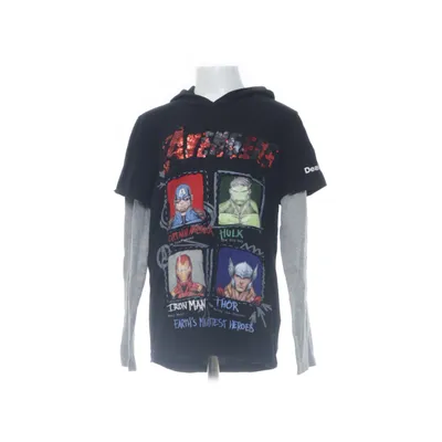 Huvtröja (Svart, Flerfärgad) från Avengers Polyester, Bomull