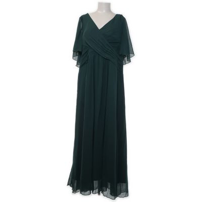 SHEIN CURVE 3XL GREEN SILK SATIN MAXI DRESS, Women's Fashion
