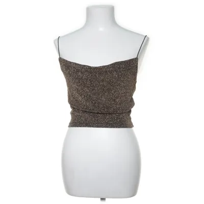Crop top (Brun, Flerfarvet) fra Divided by H&M Elastan, Metallfiber, Polyamid