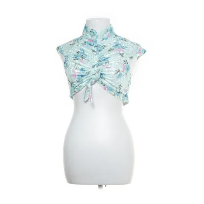 Crop top (Turquoise, Meerkleurig) van Shein Elastaan, Polyester