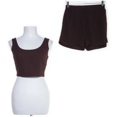 Sæt (Brun) fra Shein Polyester, Elastan