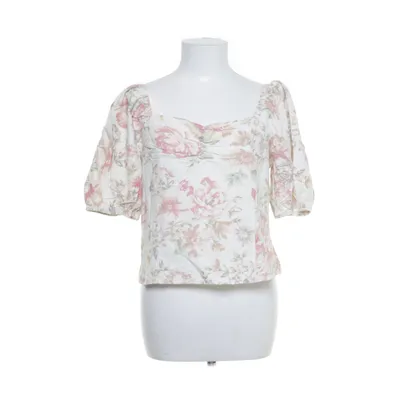 Blouse (White, Multicolored) from H&M Linen, Viscose