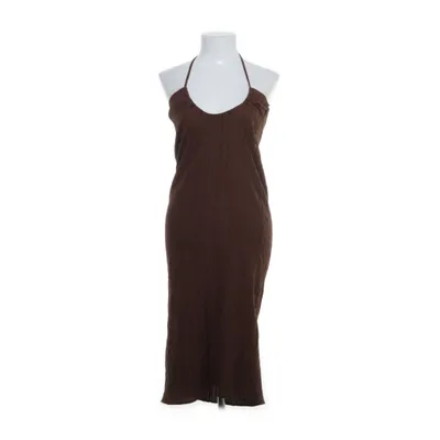 Halterneck-kjole (Brun) fra NA-KD Viscose, Polyamid