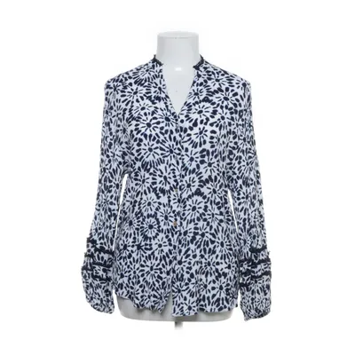 Blouse (White, Blue) from Zero Viscose, Polyamide