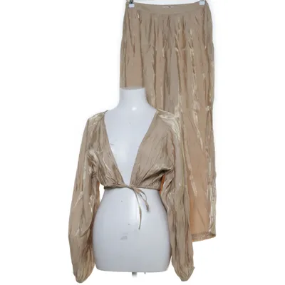 Set (Pleated Detail Open Back Top, Pleated Trousers) från NA-KD Viskos, Polyester