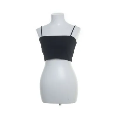 Crop top (Zwart) van Monki Elastaan, Polyester