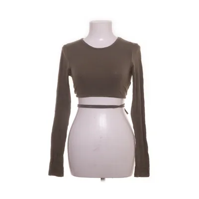 Crop top (Groen) van Weekday Katoen, Elastaan