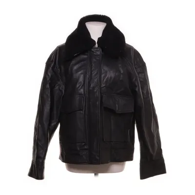 Leather jacket (Black) from Dagmar Leather, Cotton, Viscose