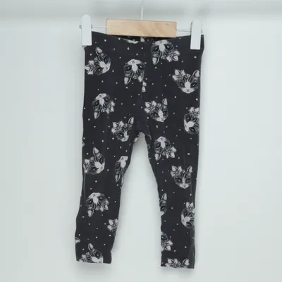 Leggings (Svart, Rosa) från KappAhl Bomull, Elastan