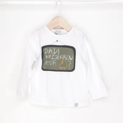 Långärmad t-shirt (Vit) från Zara BabyBoy