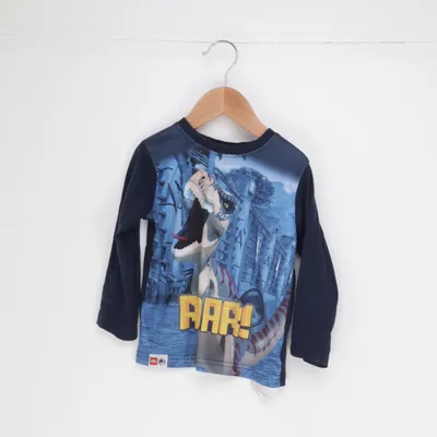 Langærmet t-shirt (Blå) fra LEGO Polyester, Bomuld