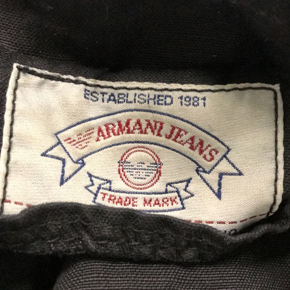 Armani jeans discount established 1981 trademark