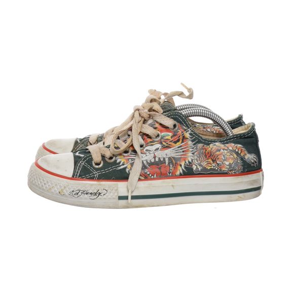 Ed hardy hotsell canvas shoes