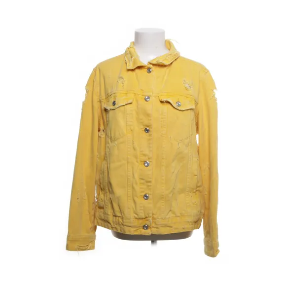 Yellow denim hot sale jacket zara