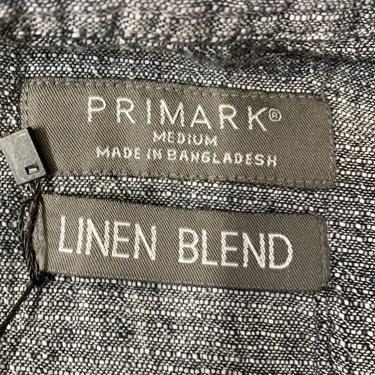 Skjorta (Grå) från Linen Blend Bomull, Linne - Varumärke