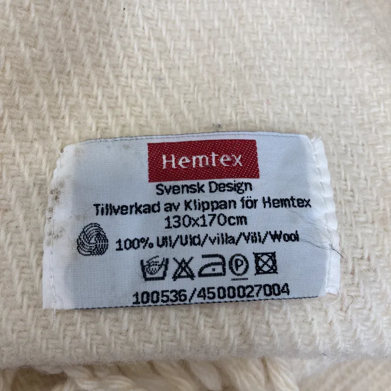 Pläd (Beige) från Hemtex Ull - Varumärke