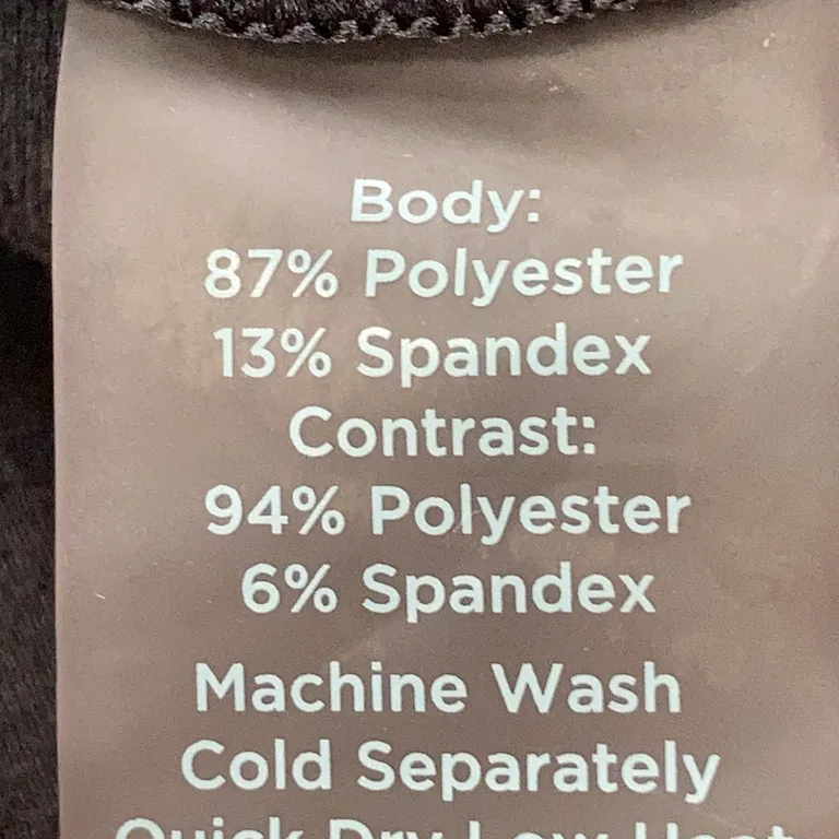 Collants de sport (Noir) de Bombshell Élasthane, Polyester - Étiquette du matériau