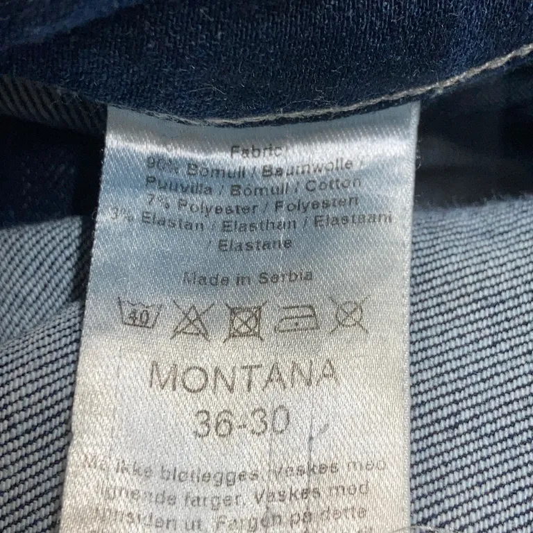 Jeans (Blå) från Dressmann Bomull, Elastan, Polyester - Materialetikett
