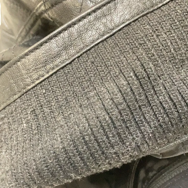 Läderjacka (Svart) från Levinsky Polyester, Skinn - Nopprig - Krage/nacke