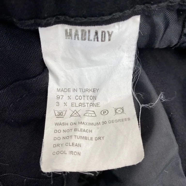 Cargobyxor (Svart) från Madlady Bomull, Elastan - Materialetikett