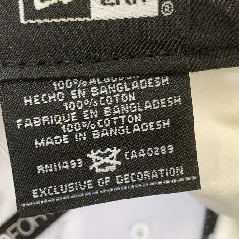 Keps (Vit) från New Era Bomull - Materialetikett
