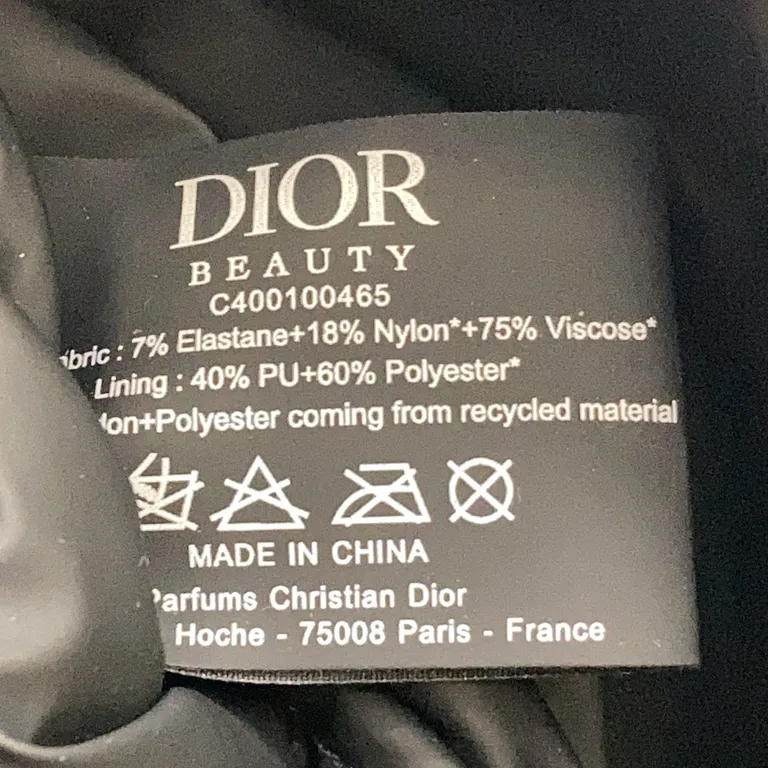 Trousse de toilette (Noir) de Dior Beauté - Image du certificat d'authenticité