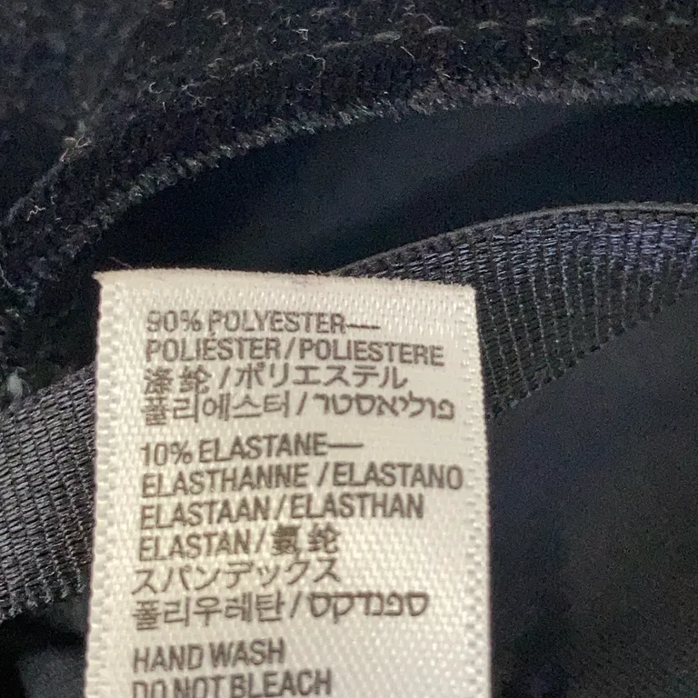 Brassière (Noir) de American Apparel Élasthane, Polyester - Étiquette du matériau
