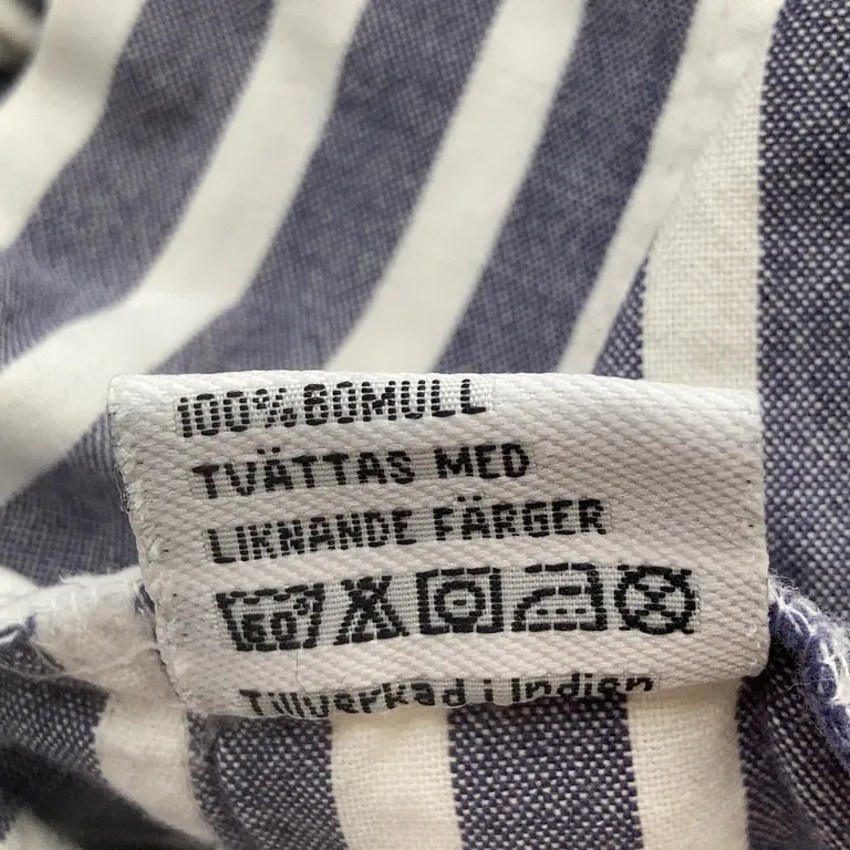 Påslakan (Grå) från Åhléns Bomull - Materialetikett